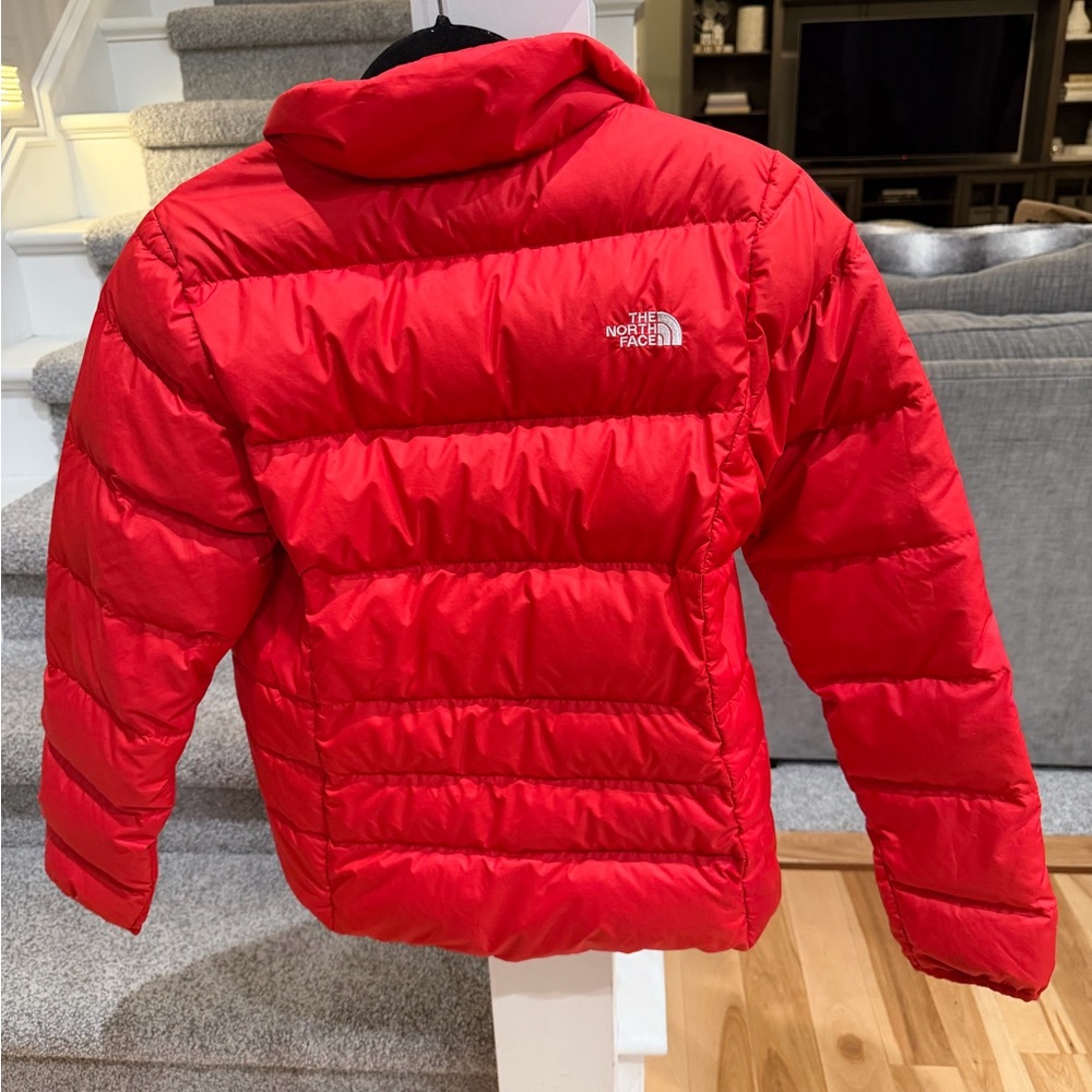 The North Face Vibrant Red Goose Down Quilted Jacket Size Medium - Picture 3 of 4